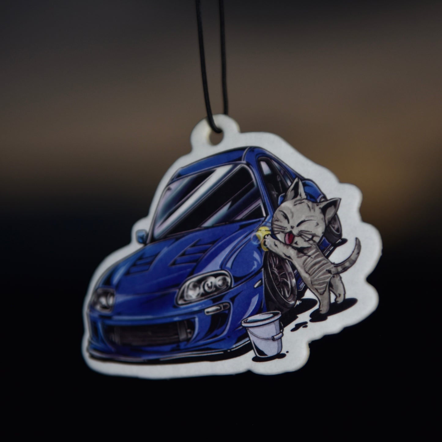 Chibi Cat & Toyota Supra MK4 Air Freshener