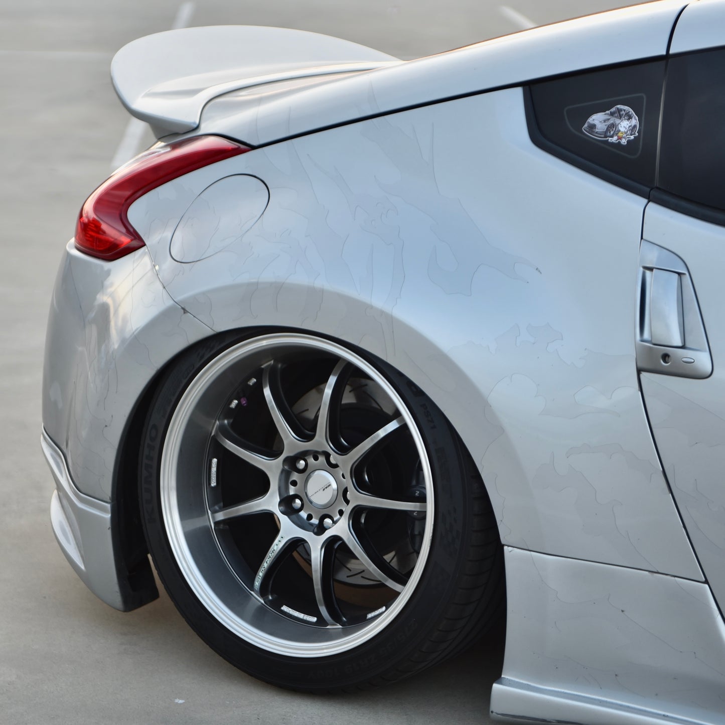 Chibi Cat & Nissan 370z Sticker