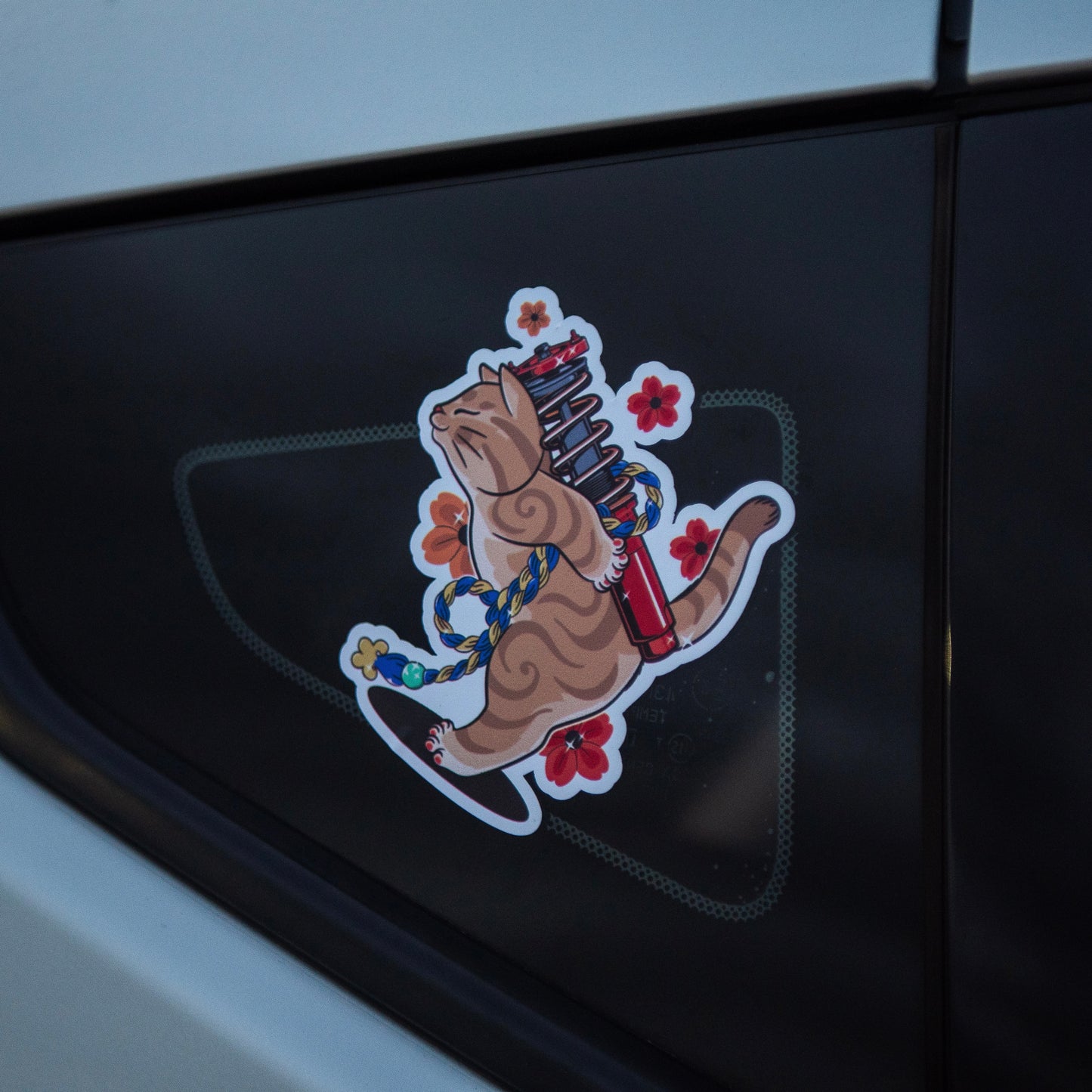 Cat & Coilover Sticker