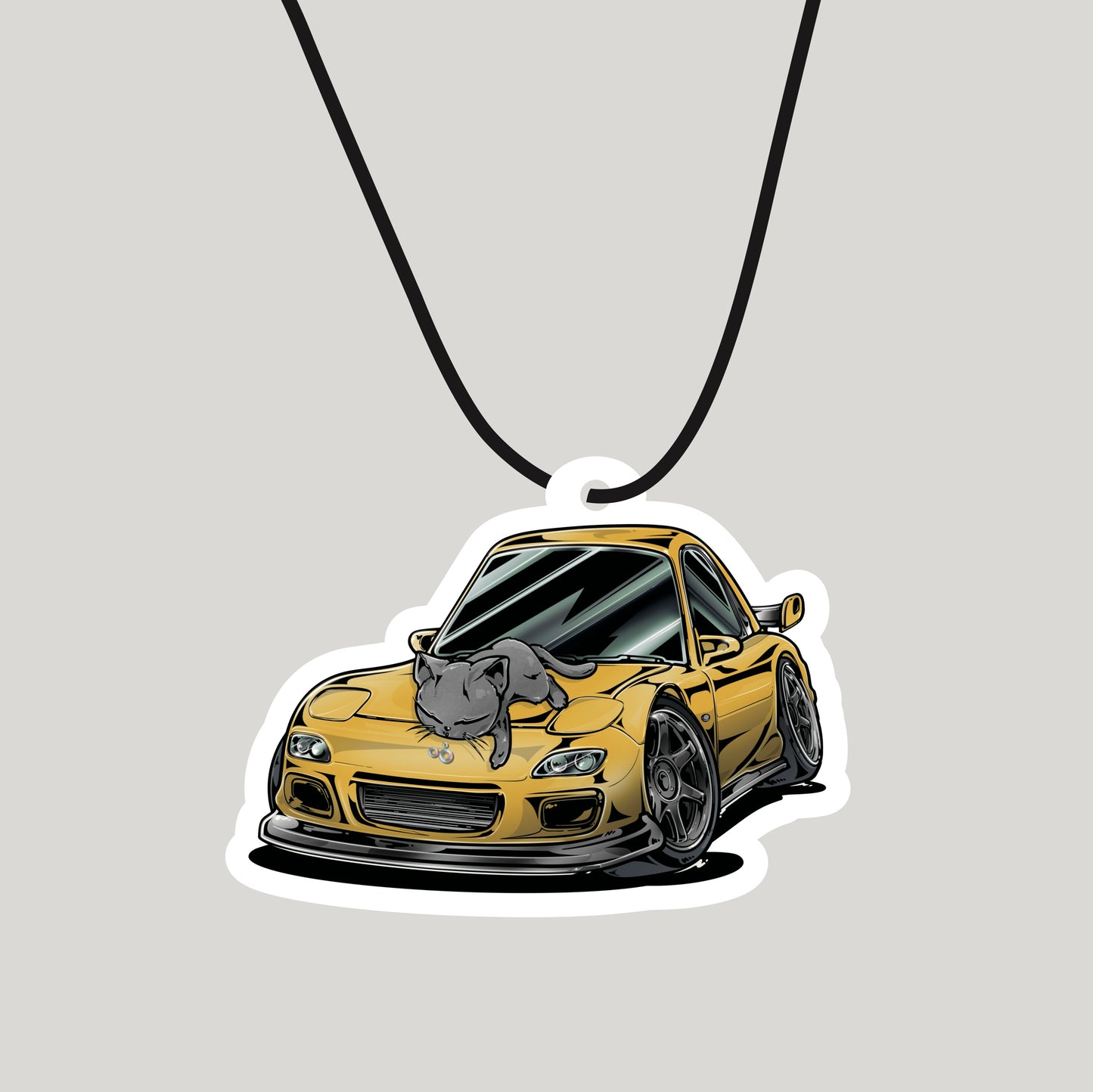 Chibi Cat & Mazda RX-7 FD Air Freshener