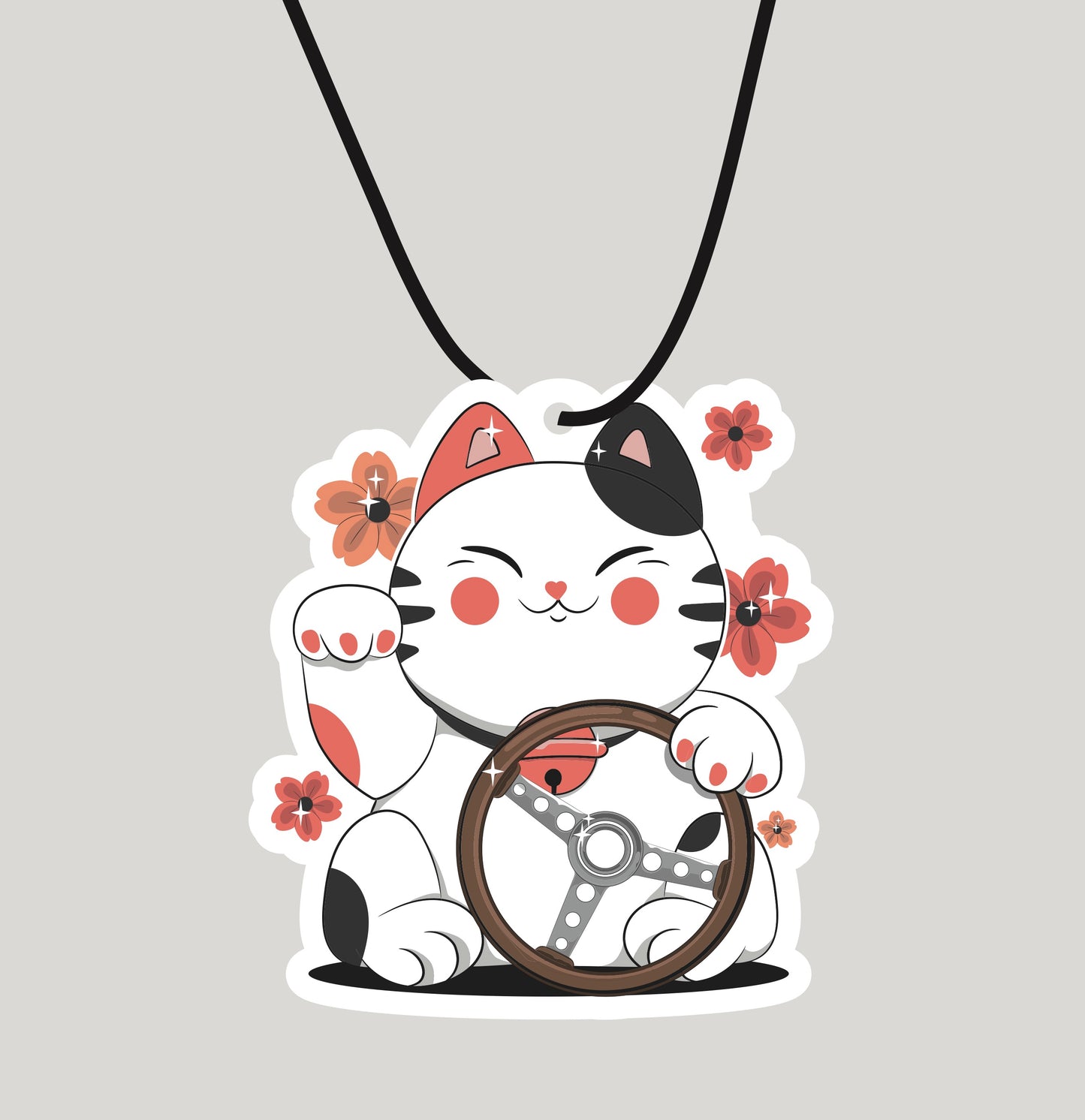 Lucky Cat & Steering Wheel Air Freshener